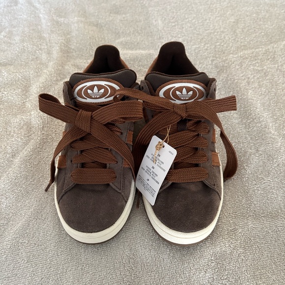 adidas Campus '00s Dark Brown/Preloved Brown/White Youth Size 4 1/2 - Picture 3 of 13